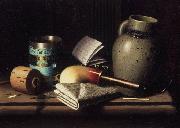 William Michael Harnett Still Life with Three Castles Tobacco oil painting